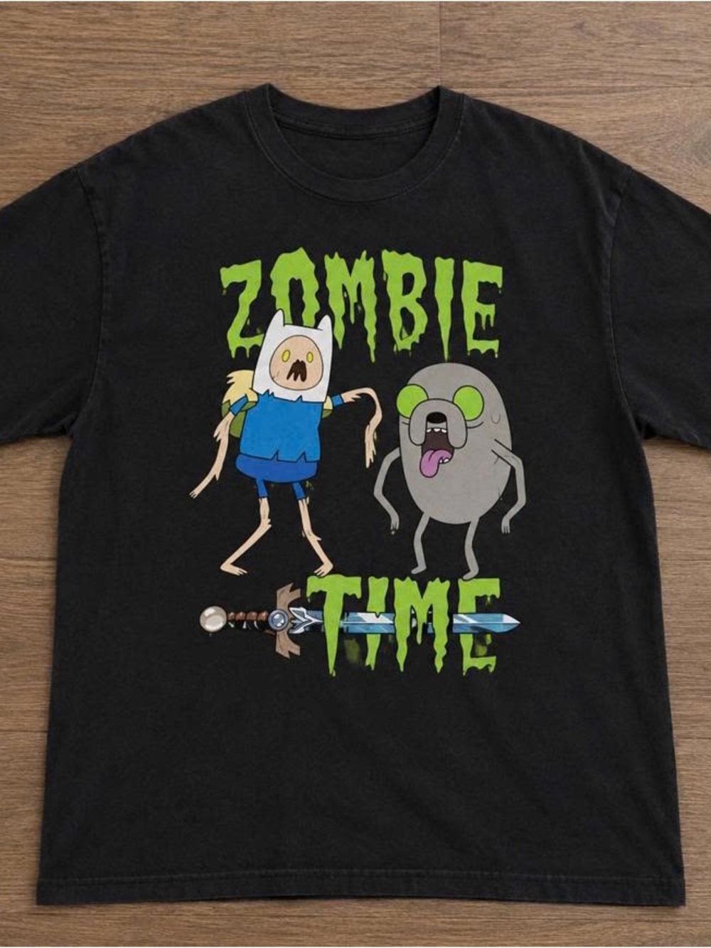 Black 'Zombie Time' Graphic Tee